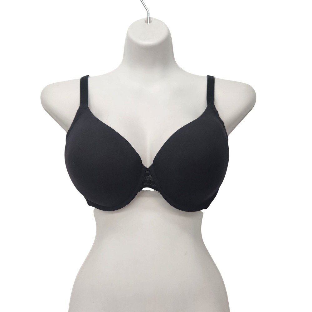 Natori Underneath Black Underwire Lightly Padded Mesh T-Shirt Bra 36DD 136056